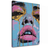 Immagine NEON LIPS su tela | Dettagli in acrilico